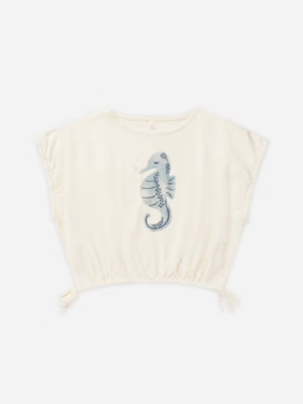 Rylee + cru cropped cinch waist seahorse tee 6/7